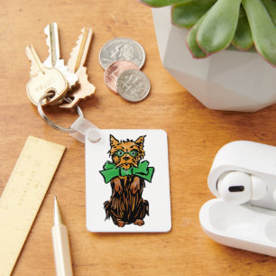 Llavero Asistente Vintage de Oz Perro Toto con Lazo Verde
