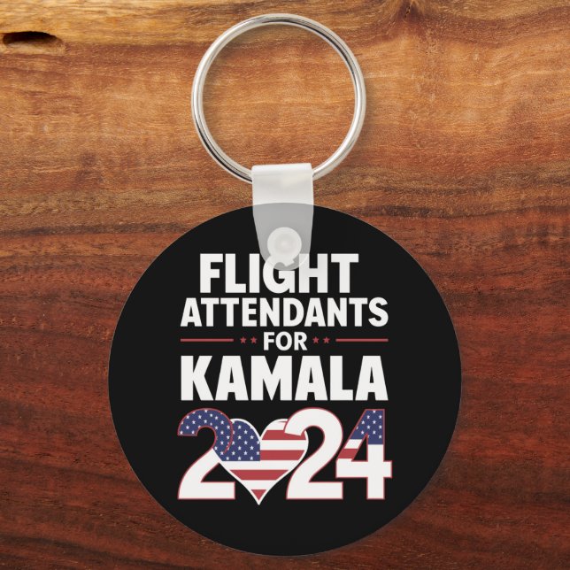 Llavero Asistentes de Vuelo Para Kamala Harris Elección 20 (Anverso)