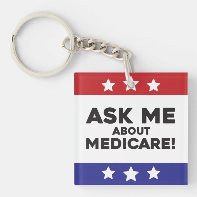 Llavero Ask Me About Medicare Keychain (Frente)