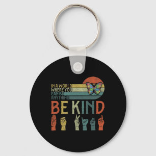 Llavero ASL Be Kind Lenguaje ASL American Rótulo