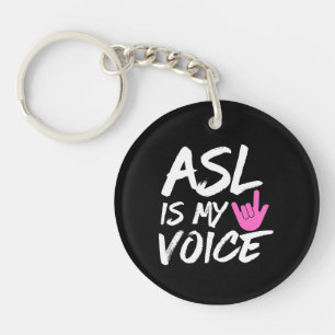 Llavero ASL es mi voz - Conciencia sorda