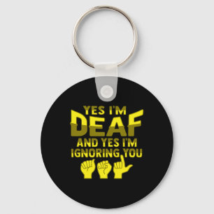 Llavero ASL Gesto Mano Gesto Sordo Pérdida de Audición 1