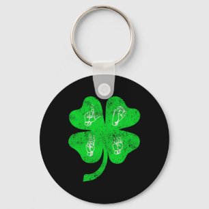 Llavero ASL Love Rótulo Language St Patrick's Day Deaf Awa