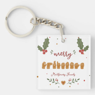 Llavero ASL personalizado Feliz Navidad Manos de Pan de Je