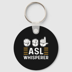 Llavero ASL Whisperer. Lenguaje de Rótulo de mano de sensi