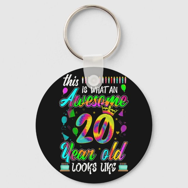 Llavero Asombroso cumpleaños de 20 años parece (Anverso)