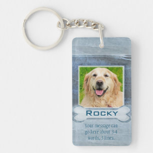 Llavero Aspecto de granito conmemorativo con hueso