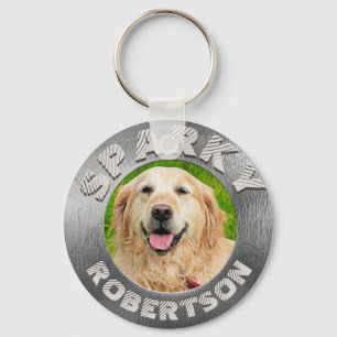 Llavero Aspecto metálico del personalizado Dog Memorial S