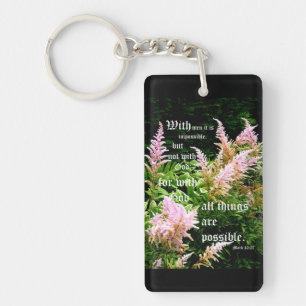 Llavero Astilbe con Mark 10:27