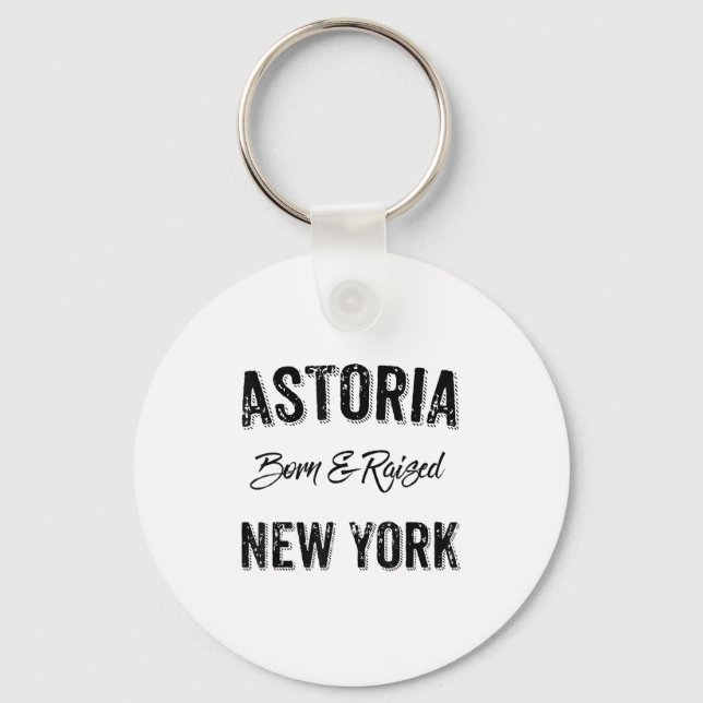 Llavero Astoria Queens Nyc Pride Quote Born Raised Native  (Anverso)