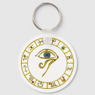 Llavero ASTRAL HORUS EYE,Astrología AZUL TALISMAN