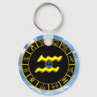 Llavero Astrología AQUARIUS GOLD ZODIAC BIRTHDAY JEWEL