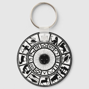 Llavero Astrología vintage Rueda Zodiac