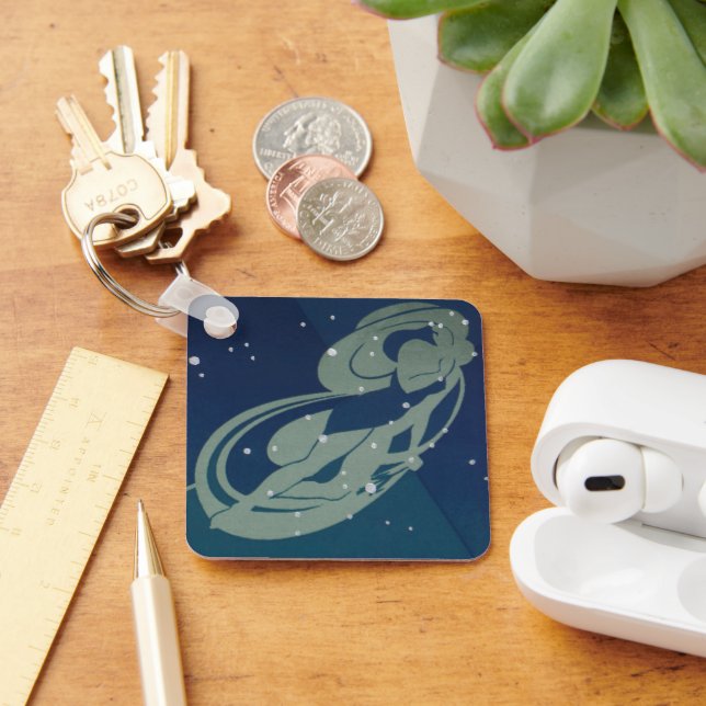 Llavero Astrología zodiaca vintage, constelación virgo (Escritorio )