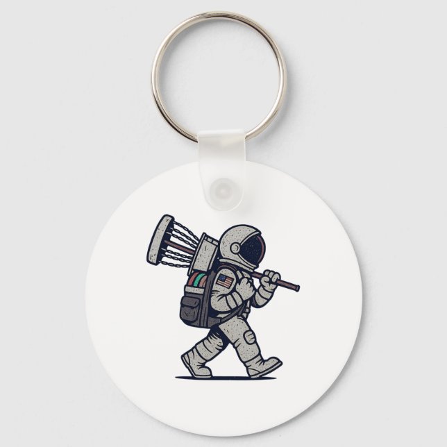 Llavero Astronaut Disc Golfer Funny Disc Golf  (Anverso)
