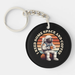 Llavero Astronauta bebiendo café