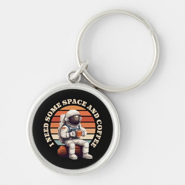 Llavero Astronauta bebiendo café (Frente)