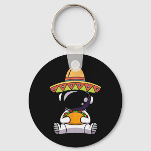 Llavero Astronauta comiendo tacos Funny Cinco De Mayo Espa