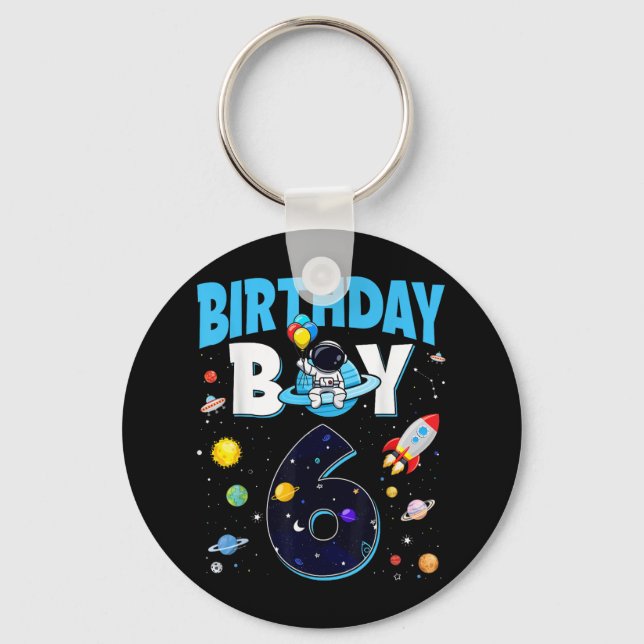 Llavero Astronauta espacial de 6 años de edad (Anverso)