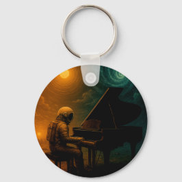 Llavero Astronauta juega al piano en realidad dividida - s
