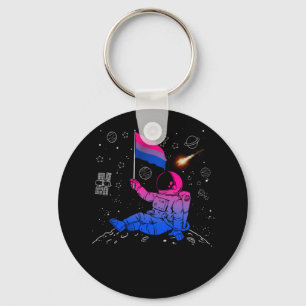 Llavero Astronauta Moon Bisexual Flag Space