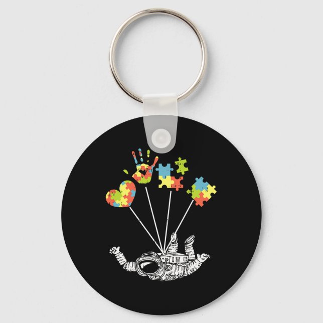 Llavero Astronauta rompe el autismo regalo de conciencia p (Anverso)