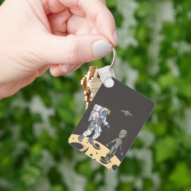 Llavero Astronauta y extranjera (Mano)