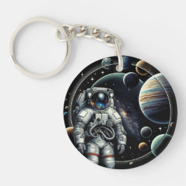 Llavero Astronauta y planetas de época
