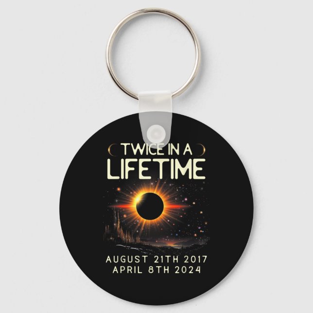 Llavero Astronomía De Eclipse Solar Dos Veces En La Vida 2 (Anverso)