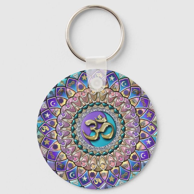 Llavero Astrosimbología joyada Mandala Keychain (Anverso)