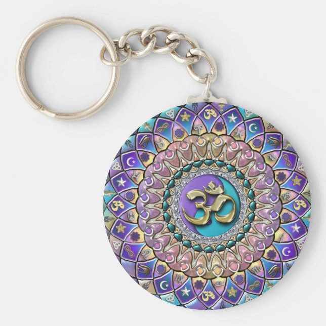 Llavero Astrosimbología joyada Mandala Keychain (Frente)