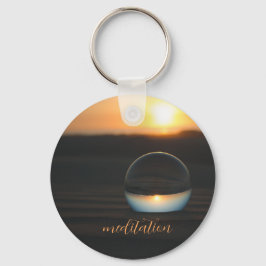 Llavero Atardecer a través de una Keychain de vidrio