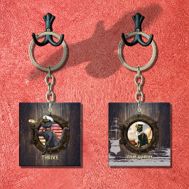 Llavero Atardecer de gato negro: un viaje a plaza THRIVE