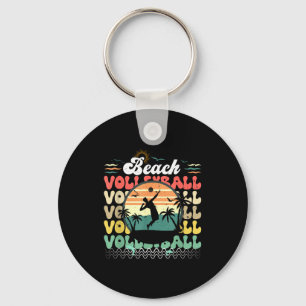 Llavero Atardecer de voleibol de playa hawaiano vintage re