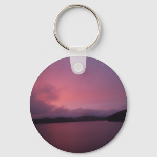 Llavero Atardecer morado en el lago Arrowhead