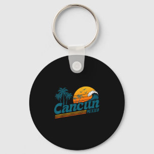 Llavero Atardecer Retro Cancun México Palma Playa Verano 