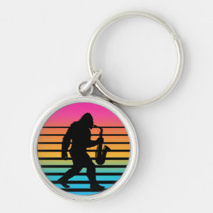 Llavero Atardecer Saxofón Bigfoot Retro