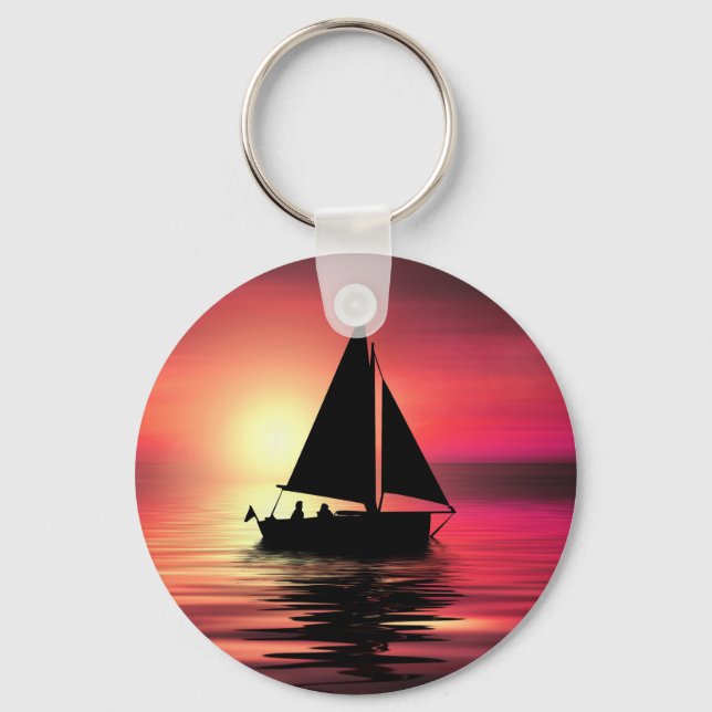 Llavero Atardecer, velero en el mar-39186 (Anverso)