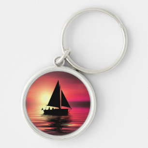 Llavero Atardecer, velero en el mar-39186