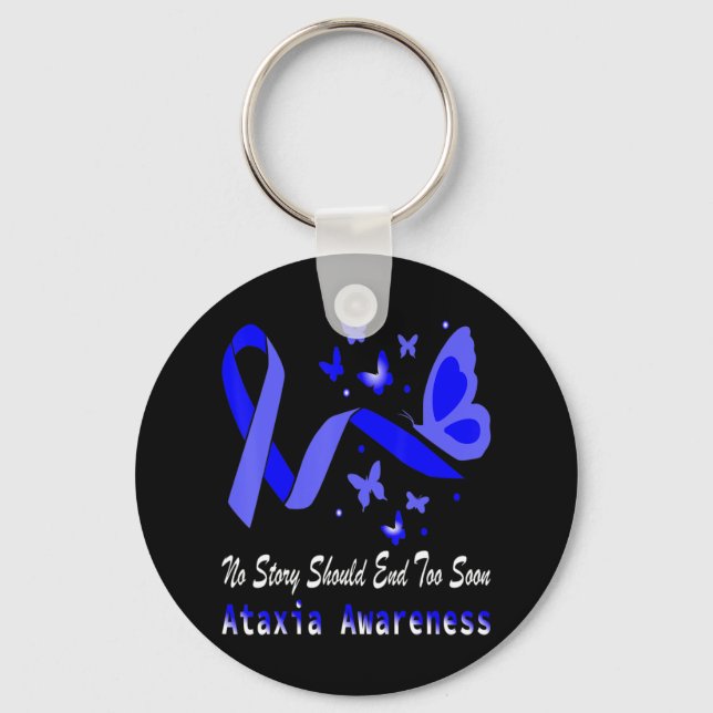 Llavero Ataxia Awareness Butterfly Support T-Shirt75 (Anverso)