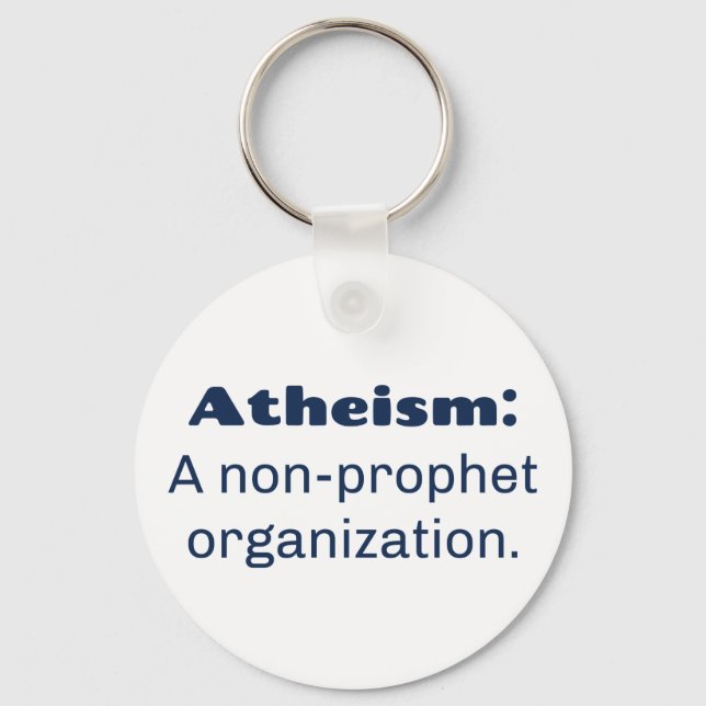 Llavero Atheism: A non-prophet organization. Funny Pun (Anverso)