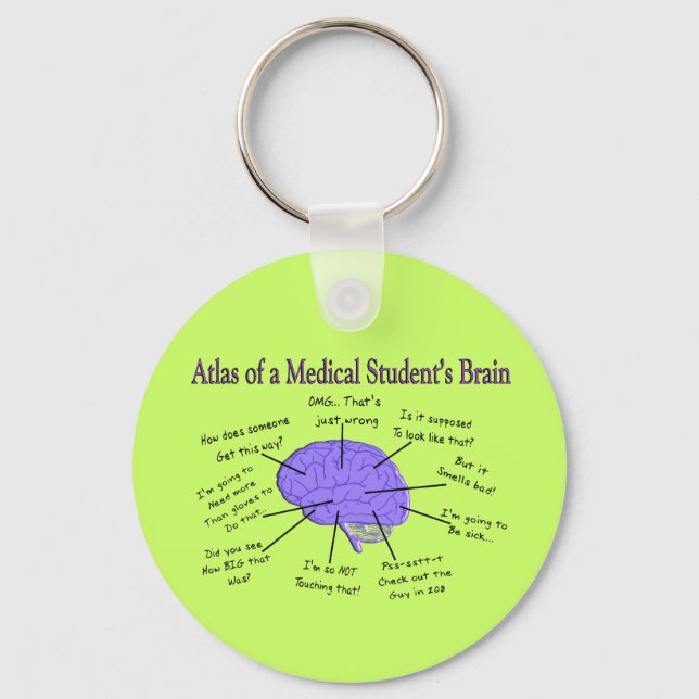 Llavero Atlas del cerebro de un estudiante de medicina #2 (Anverso)