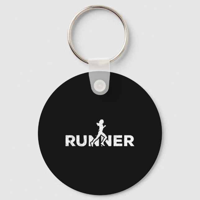 Llavero Atleta de la Runner Silhouette Jogging Maratlete (Anverso)