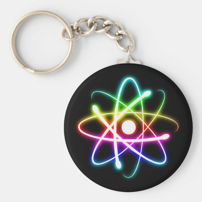 Llavero Átomo brillante colorido | Geek (Frente)