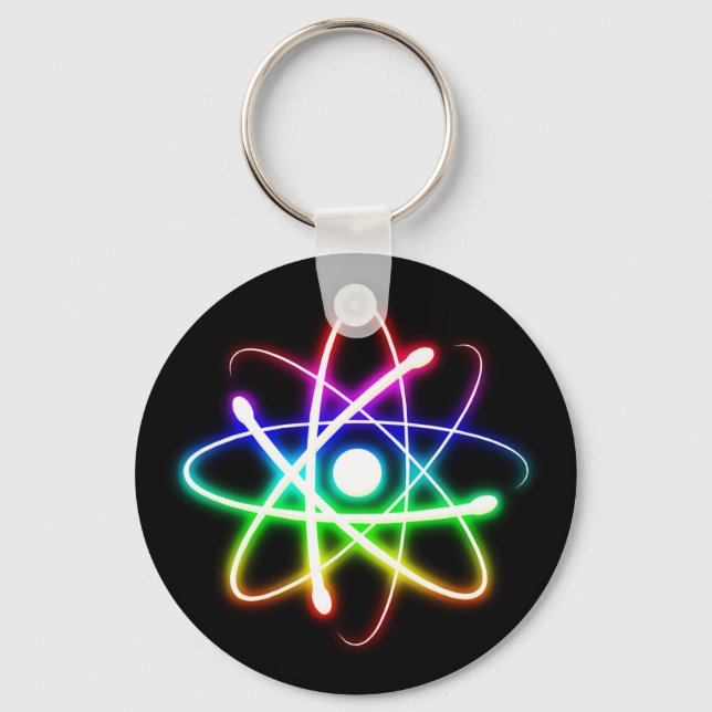 Llavero Átomo brillante colorido - Keychain (Anverso)