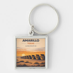 Llavero Atractivo viaje por carretera Amarillo Ruta 66 Tex