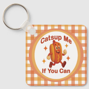 Llavero Atrápenme Si Puedes Comer Perro Caliente - Ketchup