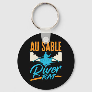 Llavero Au Sable River Rat balsas canoas pesca barcas