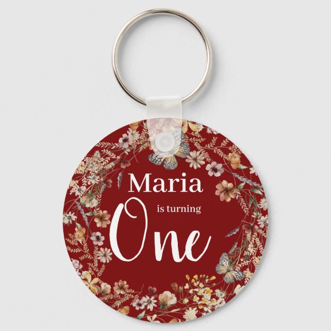 Llavero Audaz Bebé Floral Rusa Floral (Anverso)