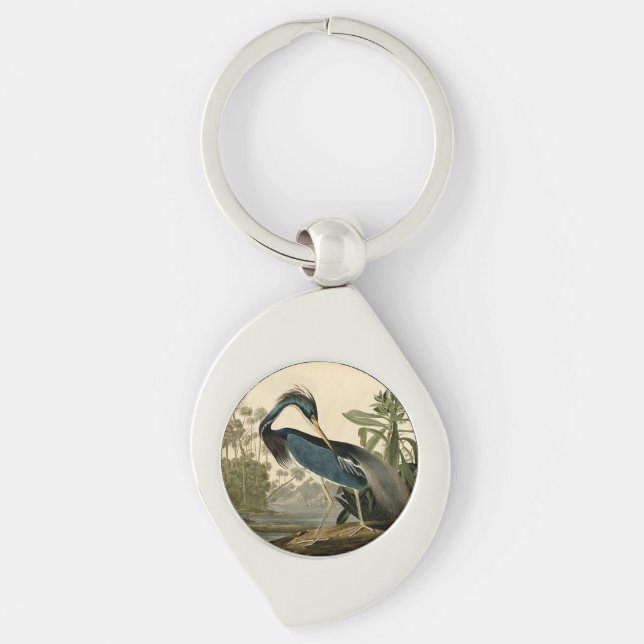 Llavero Audubon Louisiana Heron Birds America Art (Anverso)